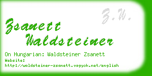 zsanett waldsteiner business card